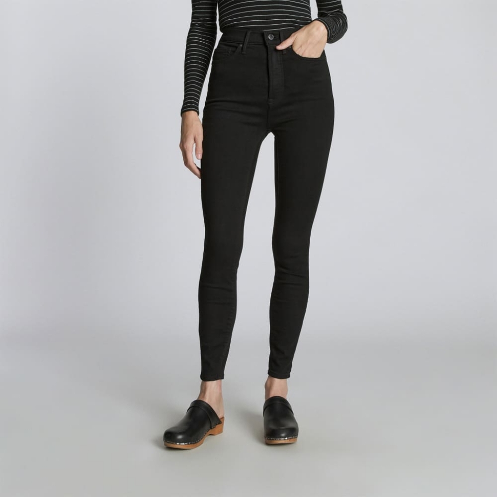 Stunning Everlane Way High Organic Women's Black High-Rise Skinny Jeans